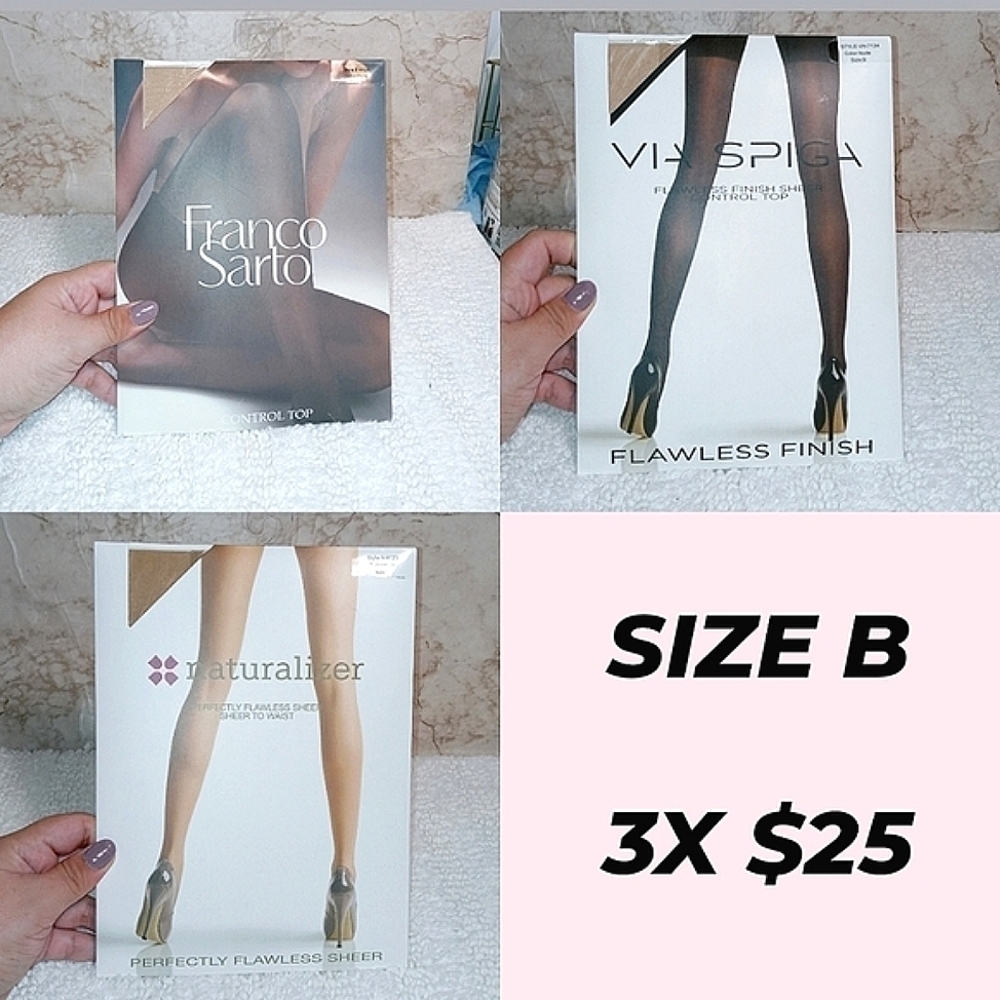 Set of 3 Pantyhose in nude